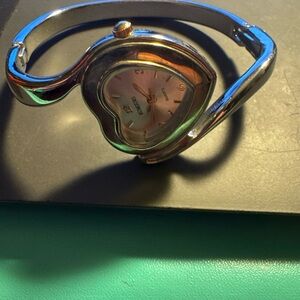 Heart-Shaped Silver  Watch by Rumors